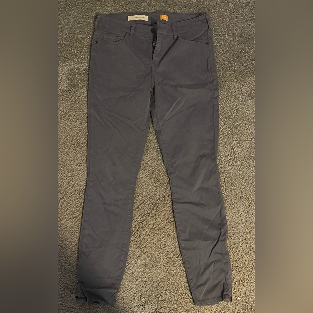 Anthropologie Pilcro And The Letterpress Moto Ankle Zip Gray Pants